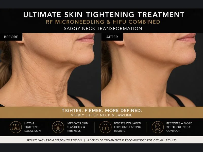 before and after Ultimate skin tightening treatment West Bridgford